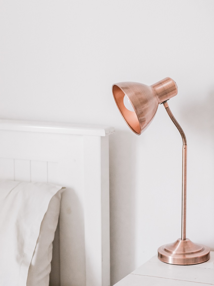 copper desk lamp