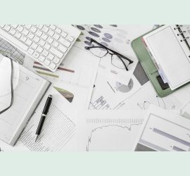 Messy papers on a desk