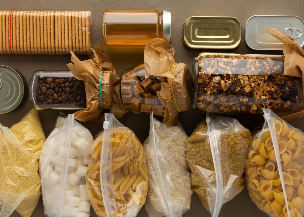 Christmas pantry items in a drawer