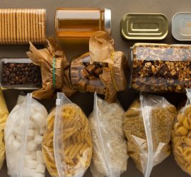 Christmas pantry items in a drawer