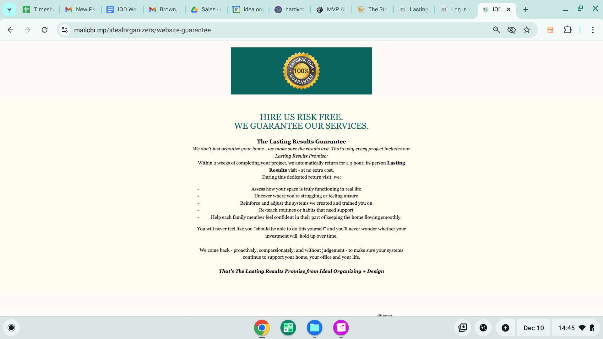 Image of our guarantee